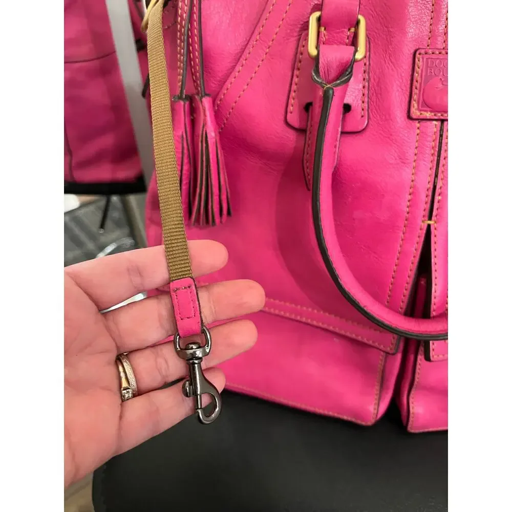 Dooney & Bourke Florentine Clayton Satchel Hot Pink Large - Picture 7 of 14